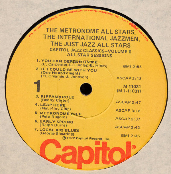 Various : All Star Sessions (LP, Comp, Mono, Yel)