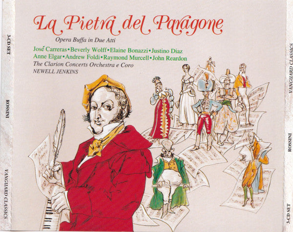 Gioacchino Rossini - José Carreras • Beverly Wolff • Elaine Bonazzi • Justino Diaz • Anne Elgar • Andrew Foldi • Raymond Murcell • John Reardon (2) • Clarion Concerts Orchestra E The Clarion Concerts Chorus • Newell Jenkins : La Pietra Del Paragone (3xCD, Album, RE, RM + Box, Sli)