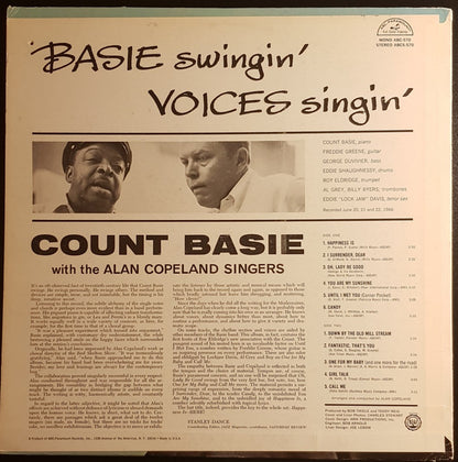 Count Basie With The Alan Copeland Singers : Basie Swingin' - Voices Singin' (LP, Album, RE)