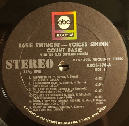 Count Basie With The Alan Copeland Singers : Basie Swingin' - Voices Singin' (LP, Album, RE)