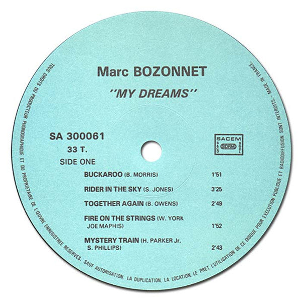 Marc Bozonnet : My Dreams (LP, Album)