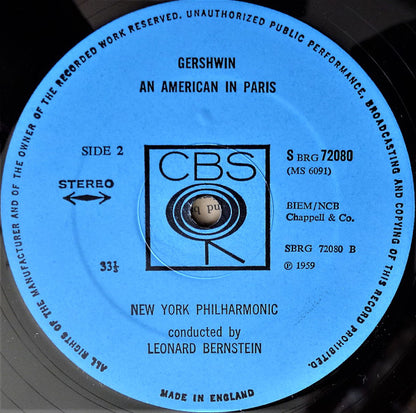 George Gershwin - Leonard Bernstein, Columbia Symphony Orchestra / New York Philharmonic : Rhapsody In Blue / An American In Paris (LP, RE)