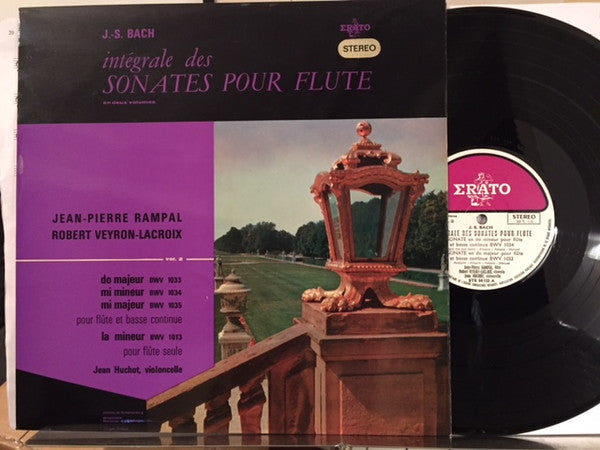 Johann Sebastian Bach, Jean-Pierre Rampal, Robert Veyron-Lacroix, Jean Huchot :  Intégrale Des Sonates Pour Flute (Vol. 2) (LP, Album)