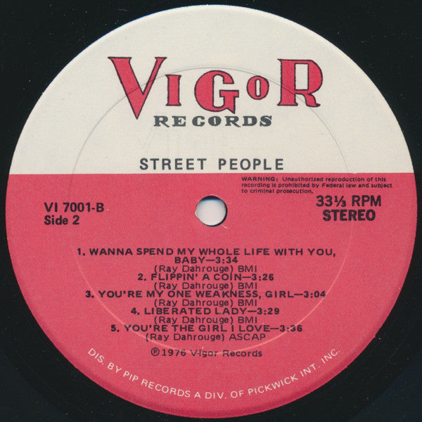 Street People : Street People (LP, Album, Red)