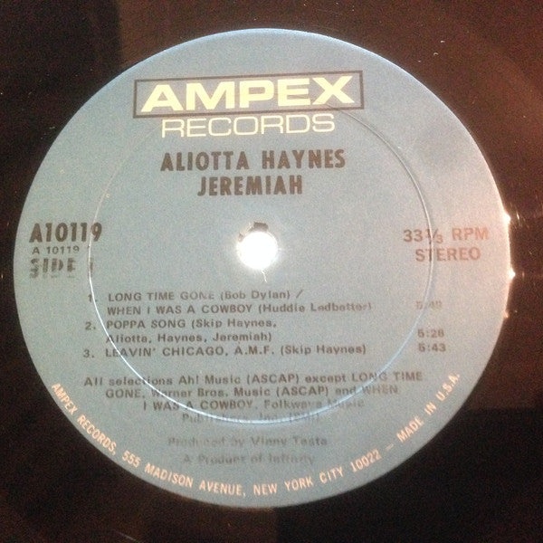 Aliotta Haynes Jeremiah : Aliotta - Haynes - Jeremiah (LP, Album)