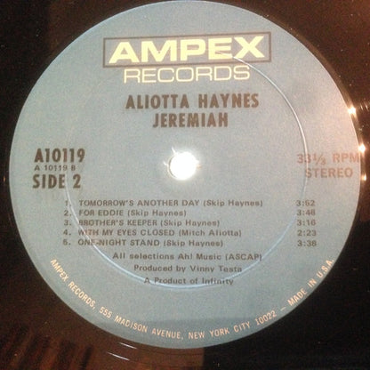 Aliotta Haynes Jeremiah : Aliotta - Haynes - Jeremiah (LP, Album)