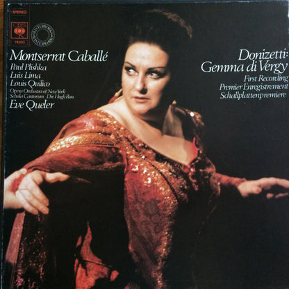 Gaetano Donizetti - Montserrat Caballé, Paul Plishka, Luis Lima, Louis Quilico, The Opera Orchestra Of New York, Eve Queler : Gemma Di Vergy  (3xLP, Album, Quad + Box)