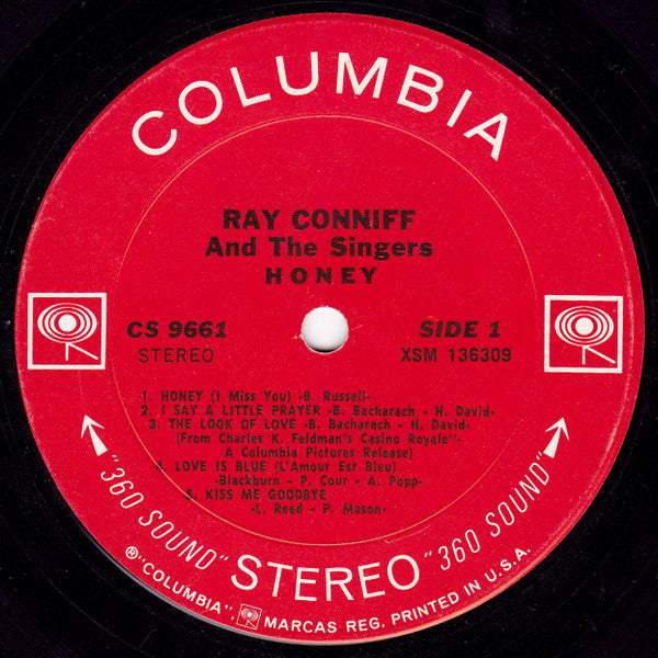 Ray Conniff And The Singers : Honey (LP, Album, Pit)