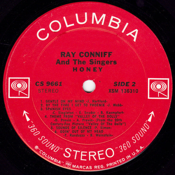 Ray Conniff And The Singers : Honey (LP, Album, Pit)