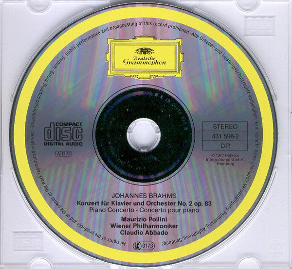Johannes Brahms, Maurizio Pollini, Claudio Abbado, Wiener Philharmoniker : Klavierkonzert No.2 (CD, RE, RM)