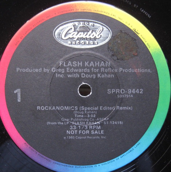 Flash Kahan : Rockanomics (12", Single, Promo)