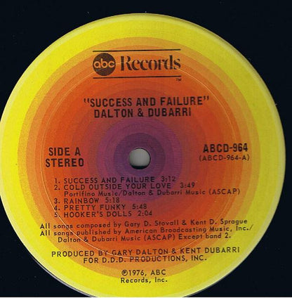Dalton & Dubarri : Success & Failure (LP, Album)
