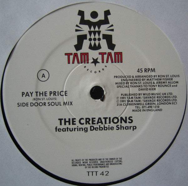 The Creations (10) Featuring Debbie Sharp : Pay The Price (12")