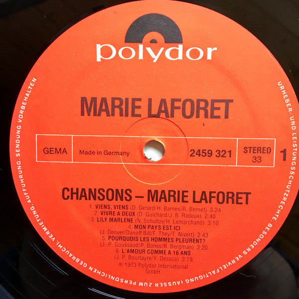 Marie Laforêt : Chansons (LP, Comp)