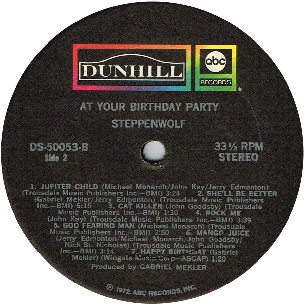 Steppenwolf : At Your Birthday Party (LP, Album, RE, Gat)