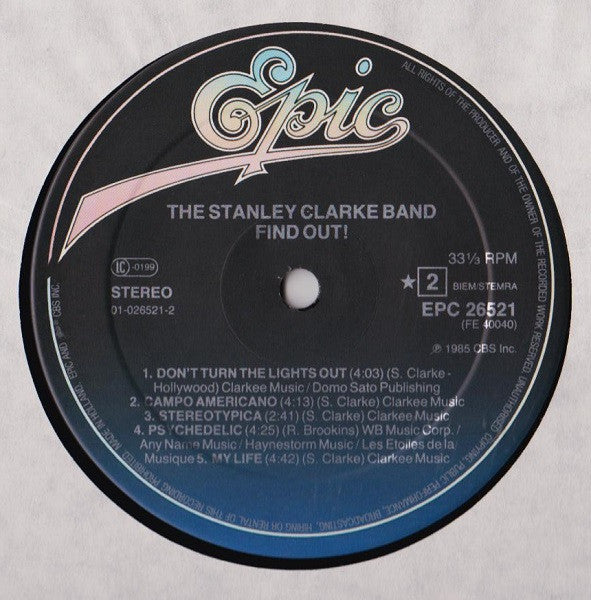 The Stanley Clarke Band : Find Out! (LP, Album)