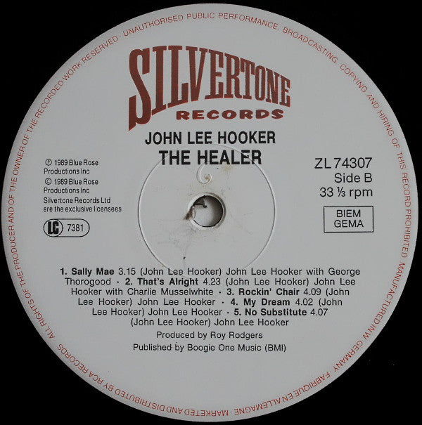 John Lee Hooker : The Healer (LP, Album)