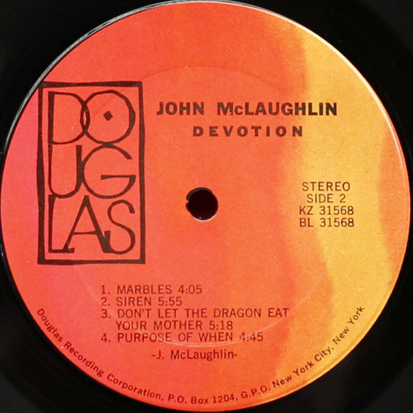 John McLaughlin : Devotion (LP, Album, RE, Gat)