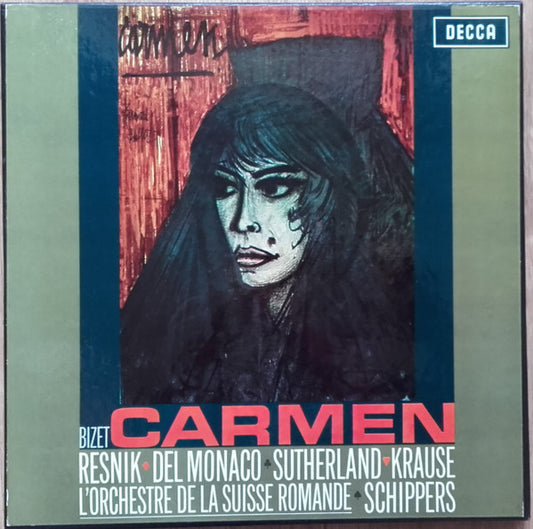 Georges Bizet - Regina Resnik / Mario del Monaco / Joan Sutherland / Tom Krause / Thomas Schippers / L'Orchestre De La Suisse Romande : Carmen (3xLP, Mono + Box)