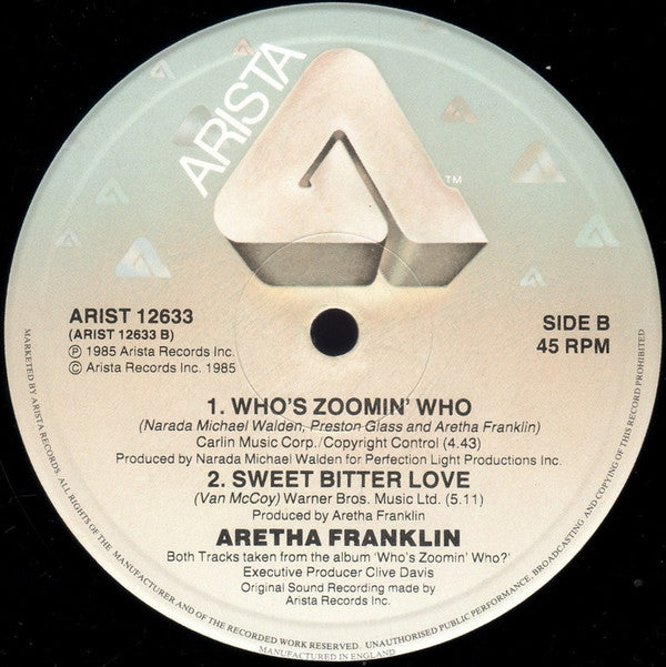 Aretha Franklin : Who's Zoomin' Who (12", Single)