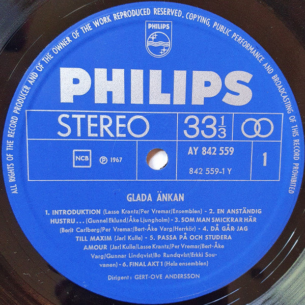 Jarl Kulle och Berit Carlberg, Various : Oscars-Teaterns Föreställning Av Glada Änkan (1967) (LP, Album, Gat)