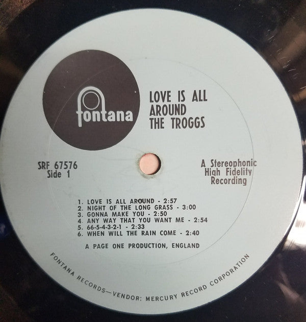 The Troggs : Love Is All Around (LP, Album, Ter)