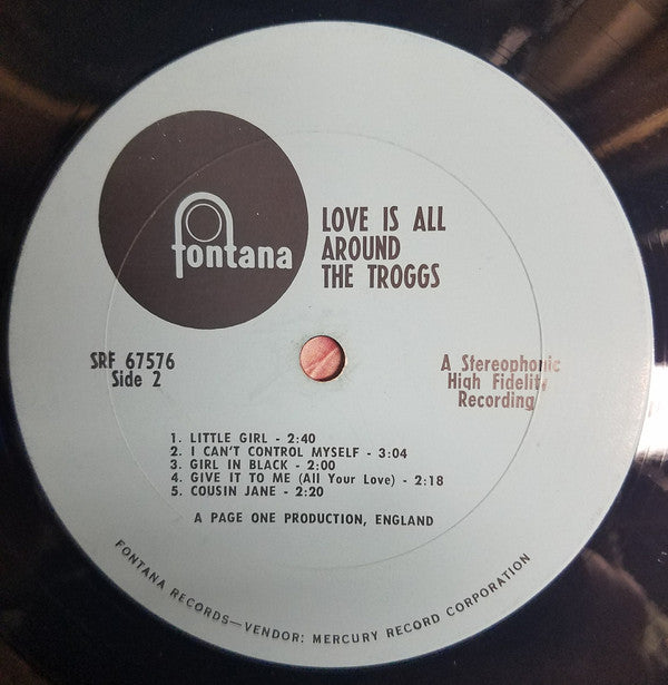 The Troggs : Love Is All Around (LP, Album, Ter)