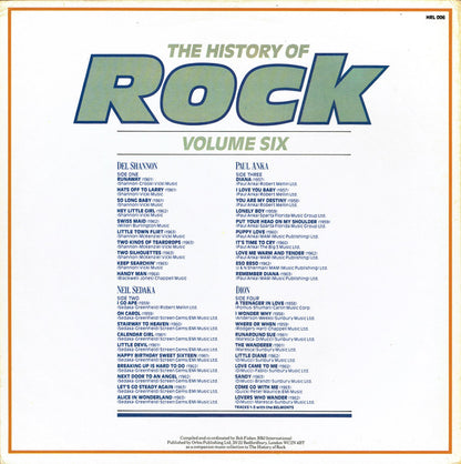 Del Shannon, Neil Sedaka, Paul Anka, Dion (3) : The History Of Rock (Volume Six) (2xLP, Comp, Mono, Cze)