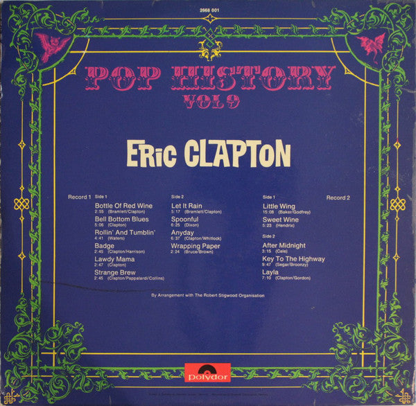 Eric Clapton : Pop History Vol 9 (2xLP, Comp)