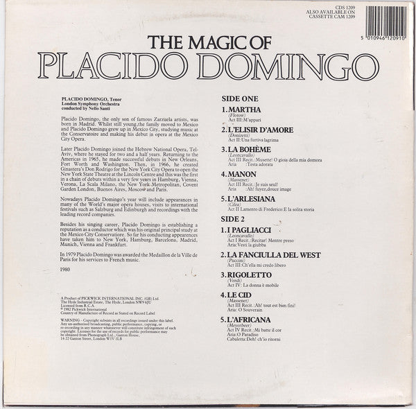 Placido Domingo With London Symphony Orchestra : The Magic Of Placido Domingo (LP, Comp)