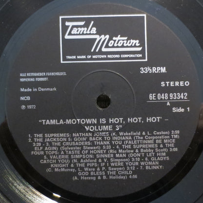 Various : Tamla-Motown Is Hot, Hot, Hot! Volume 3 (LP, Comp, Gat)