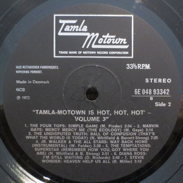 Various : Tamla-Motown Is Hot, Hot, Hot! Volume 3 (LP, Comp, Gat)