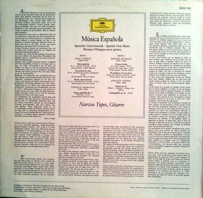 Isaac Albéniz • Enrique Granados • Manuel De Falla • Joaquín Turina - Narciso Yepes : Música Española (LP)