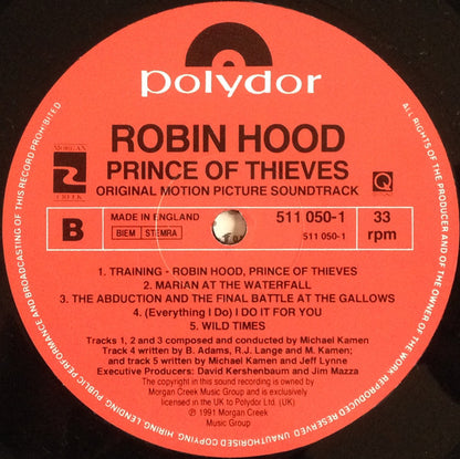 Michael Kamen : Robin Hood: Prince Of Thieves (Original Motion Picture Soundtrack) (LP, Album)