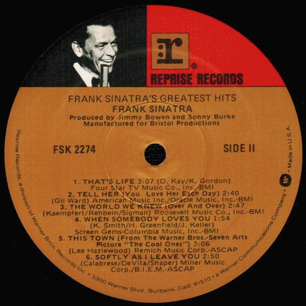 Frank Sinatra : Frank Sinatra's Greatest Hits (LP, Album, Comp, RE, Spe)