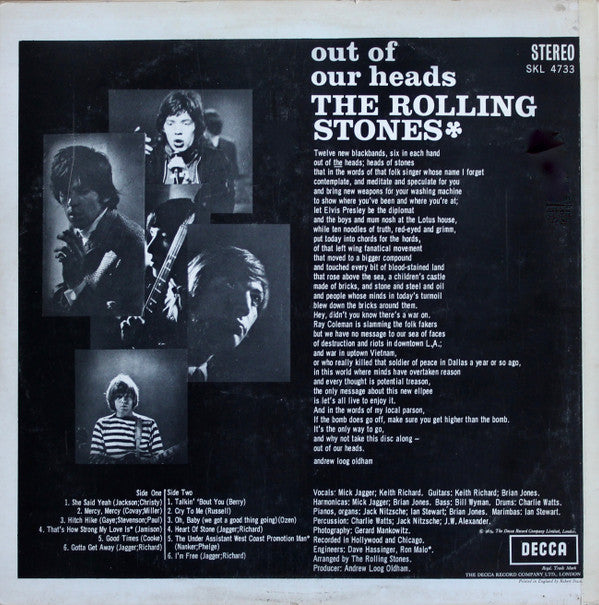 The Rolling Stones : Out Of Our Heads (LP, Album, RP)