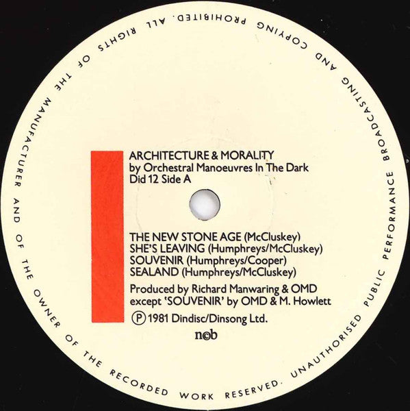 Orchestral Manoeuvres In The Dark : Architecture & Morality (LP, Album, Yel)