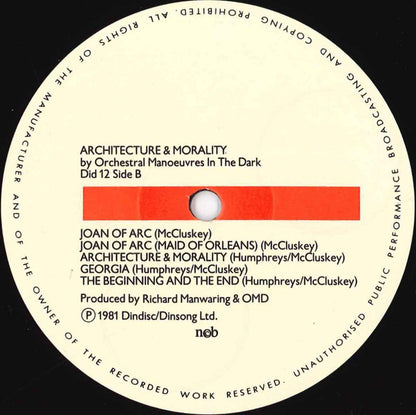 Orchestral Manoeuvres In The Dark : Architecture & Morality (LP, Album, Yel)