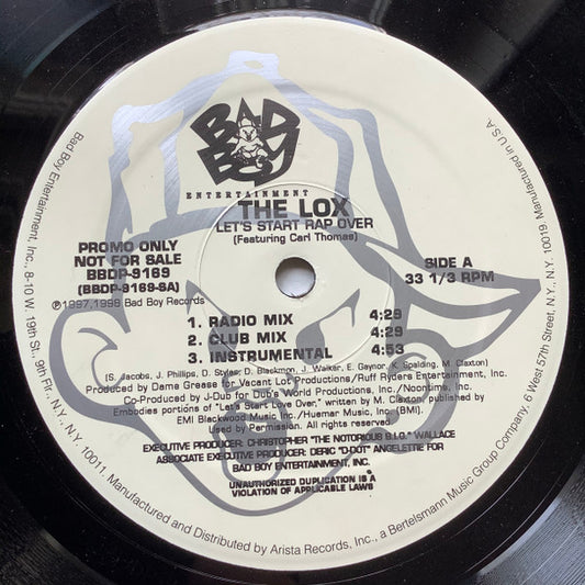 The Lox : Let's Start Rap Over (12", Promo)