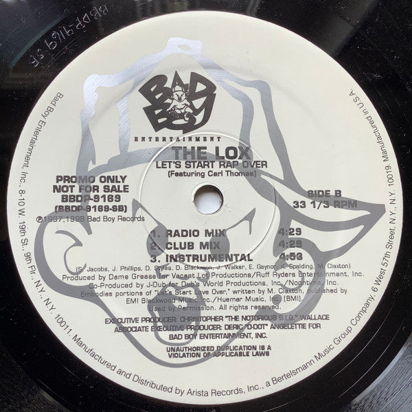 The Lox : Let's Start Rap Over (12", Promo)
