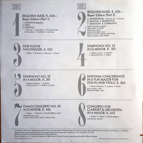 Wolfgang Amadeus Mozart : Marriner Conducts Mozart (4xLP, Box)