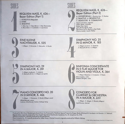 Wolfgang Amadeus Mozart : Marriner Conducts Mozart (4xLP, Box)