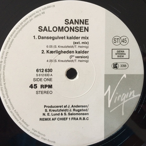 Sanne Salomonsen : Kærligheden Kalder (Remix) (12")