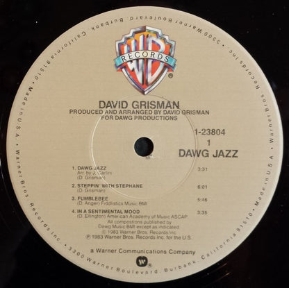 David Grisman : Dawg Jazz / Dawg Grass (LP, Album, Win)