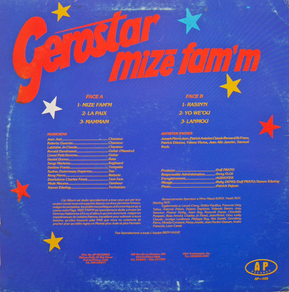 Gerostar : Mizé Fam'm (LP)