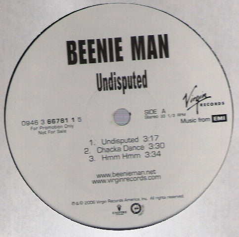Beenie Man : Undisputed (2xLP, Album, Promo)