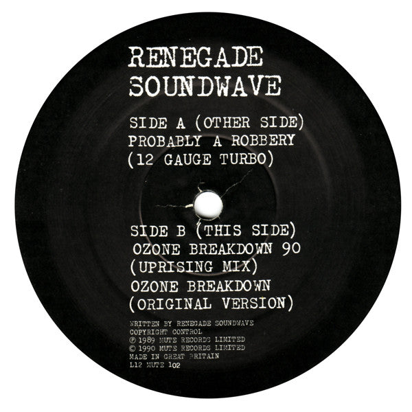 Renegade Soundwave : Probably A Robbery... (The Remixes) (12", Ltd)