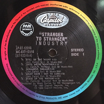 Industry (2) : Stranger To Stranger (LP, Album)