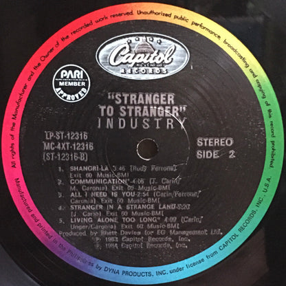 Industry (2) : Stranger To Stranger (LP, Album)