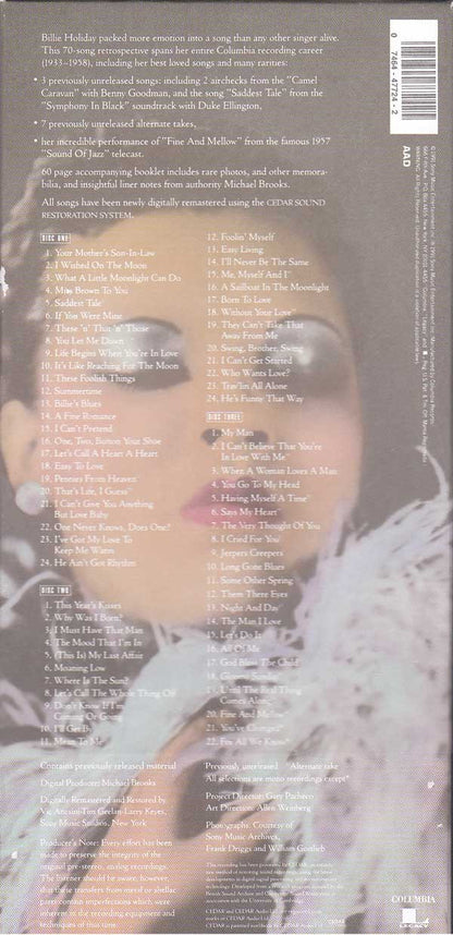 Billie Holiday : The Legacy (1933-1958) (3xCD, Comp, RM + Box)